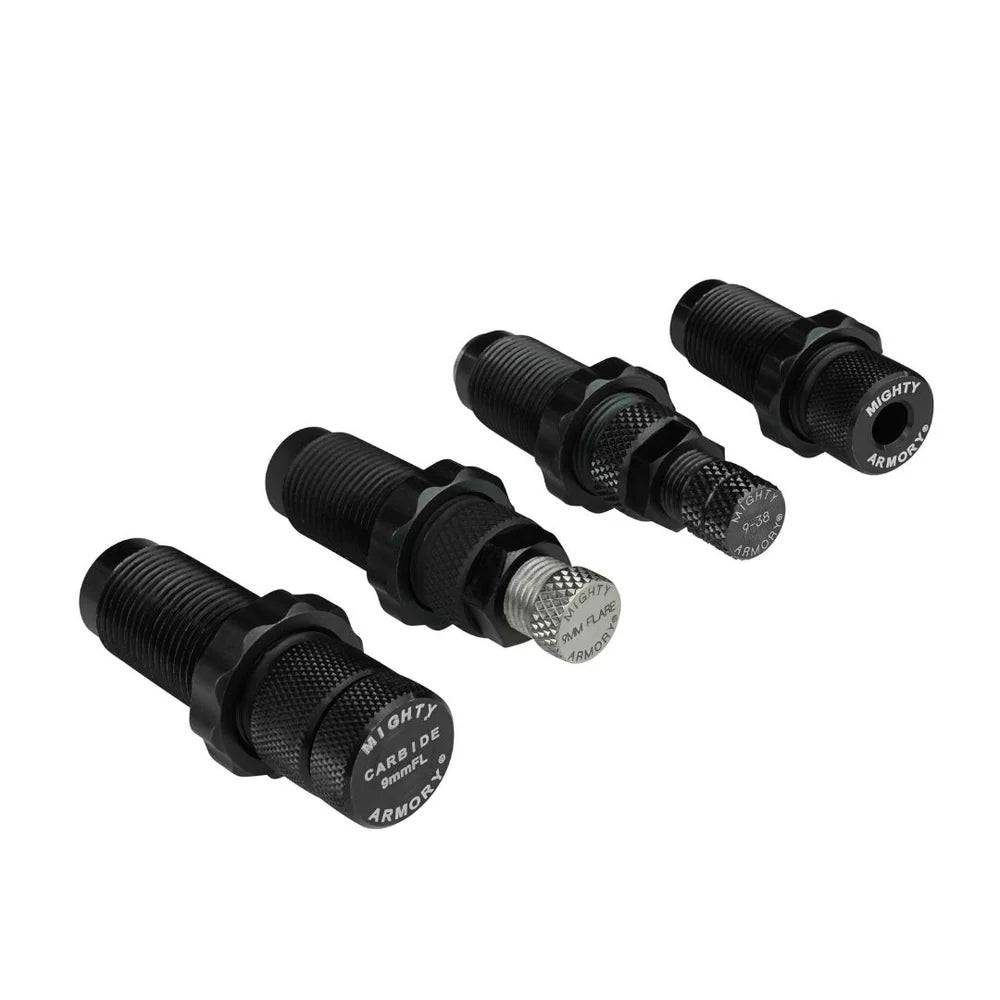Mighty Armory 9mm Full Length Carbide PRO Reloading Die Set for Mark 7 & X-10, Single Stage and Turret Presses